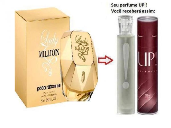 Perfume Feminino 50ml - UP! 46 - Lady Million (lançamento)
